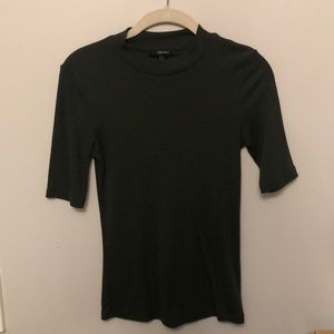 dark green half length sleeve shirt